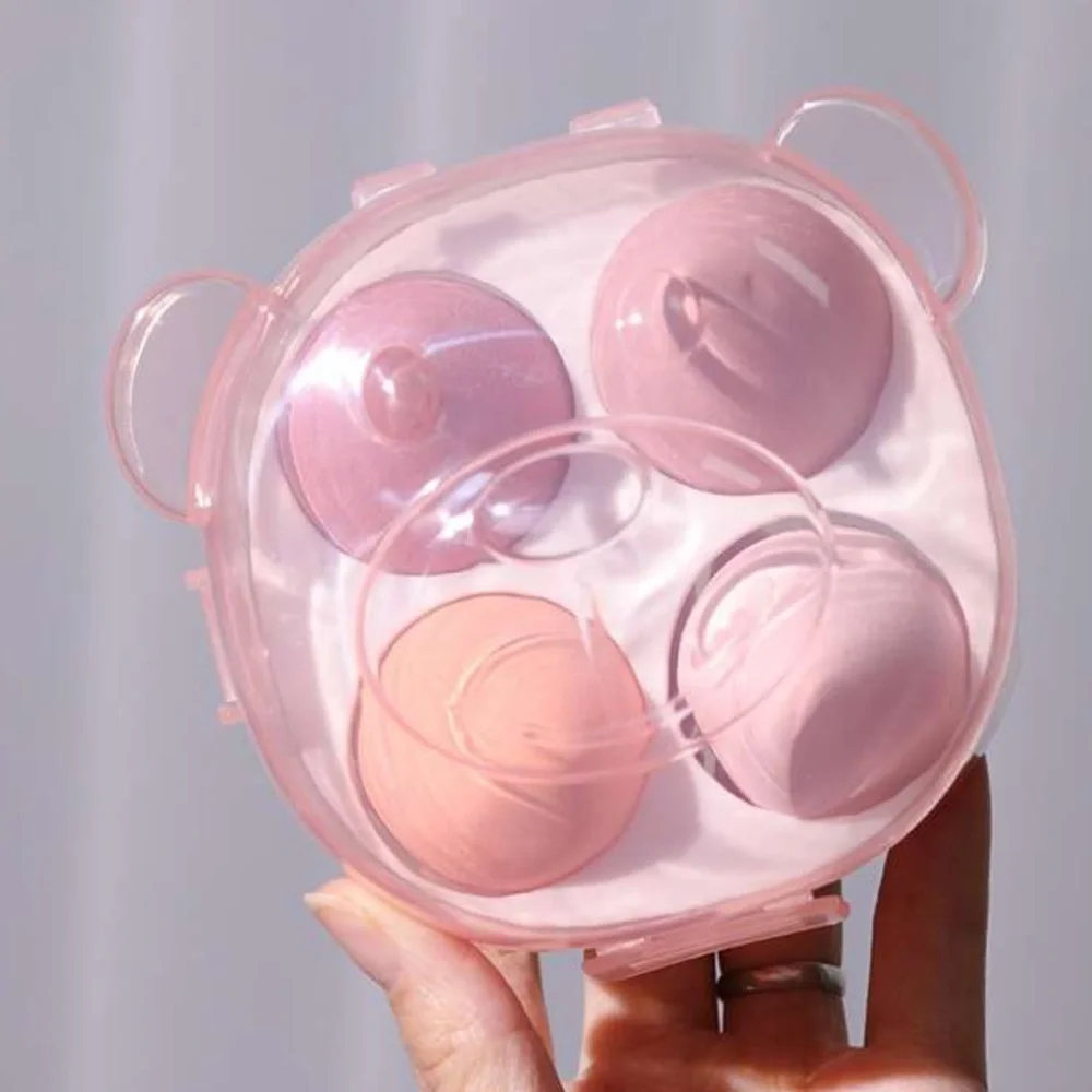 Pink Teddy Bear Beauty Blender Set - Picture 2 of 2